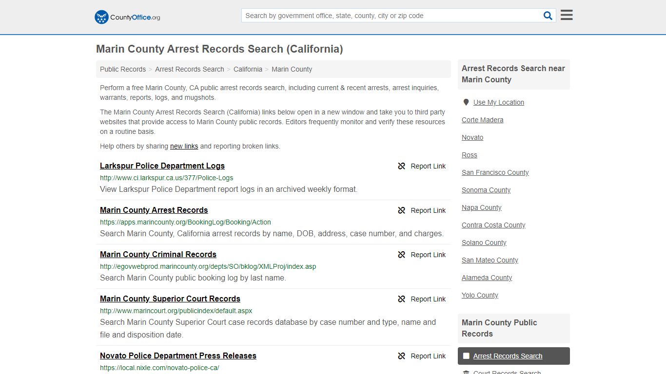 Arrest Records Search - Marin County, CA (Arrests & Mugshots)